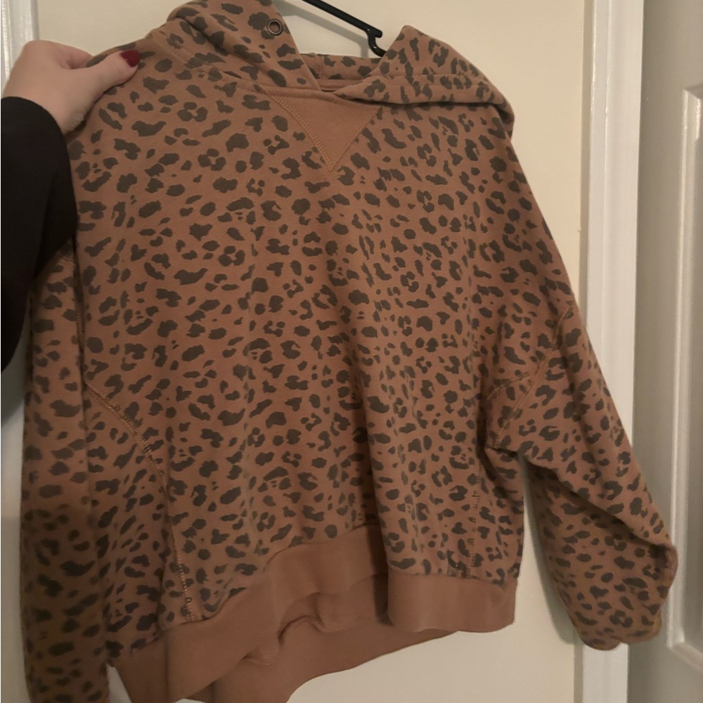 Abercrombie Sweatshirt Crop Cheetah